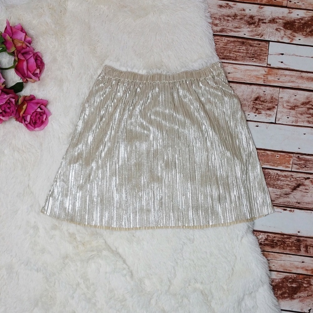 BCBG Champagne Gold Mini Skirt